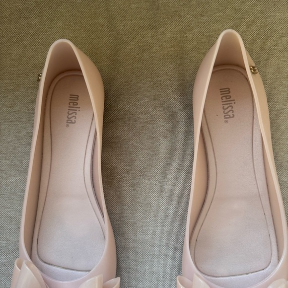 Melissa Big Bows Jelly Ballet Flats Blush Pink Size US 8 EU 39 - Picture 3 of 9
